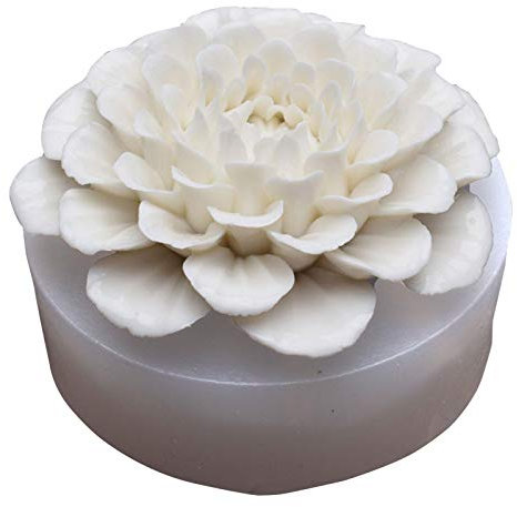 Niktule Moule en Silicone Dahlia Fleur Moule Silicone Moule Bricolage Moule Décoratif pour La Décoration De Gâteau
