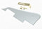 KAISH Silver Mirror LP Guitar Pickguard with Gold Bracket for Epiphone Les Paul
