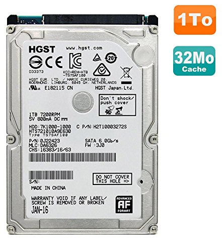 Disco duro SATA 2.5 1 TB HGST HTS721010 A9E630 PC portátil 32 MB)