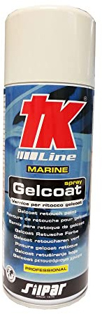 SILPAR TK Gelcoat Peinture de retouche, en spray, blanche, antique, 400 ml