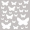PREMYO 25 Schmetterlinge Wandsticker Kinderzimmer Mädchen Jungen - Wandtattoo - Wandaufkleber Selbstklebend Weiß