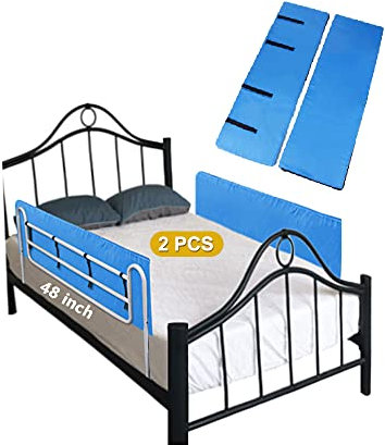 Bettgeländer-Polsterung für ältere Menschen und Erwachsene, Krankenhausbett-Geländer, Schutzpolster für Bettgeländer, Senioren, Kissen für bariatrische Behinderte, 122 x 38 x 2 cm (2 Stück)