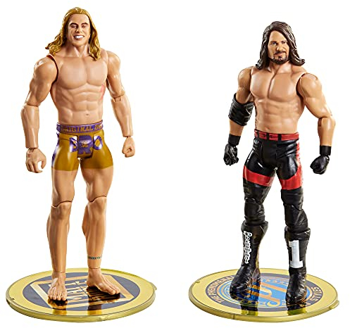 WWE GVJ21 - Championship Showdown 2er-Pack, AJ Styles vs Riddle, 2 bewegliche Actionfiguren (ca. 15 cm), ab 6 Jahren