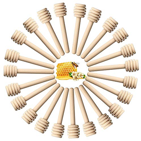WingFly Cucchiaini Bastoncini Miele Legno Piccoli Mini Spargimiele 8 cm Cucchiai Legno per Miele per Vasetti Miele per Bomboniere Ringraziamento Matrimonio Battesimo (100 Pezzi)