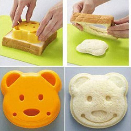 Lankater Galletas del Oso De Cortador De Masa, Galletas Sándwich De Pan De Molde del Cortador, Sandwich En Relieve De Dispositivos