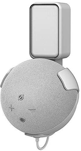ProudBird P4 Echo Dot Wall Mount, for All-New Alexa Speaker Echo Dot 4th Generation, Hide Messy Wires for Bedroom, Kitchen (Not Include Echo Dot)【1 Pack, White】