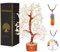 YATSKIA Colgante de árbol de la vida con piedras preciosas de cuarzo transparente, con siete chakras, regalo de joyería de cristal de Reiki, decoración de interiores y oficina, regalos