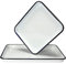 1PCS Handcrafted Vintage Tray White Enamel Home Cake Oven Baking Tray Square Retro Plates (18CMX24CMX3CM)