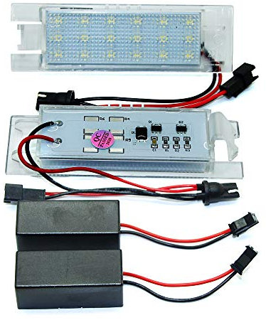 Number Plate LED lights/Licence Plate Led Bulb Modules Compatible with Vauxhall Zafira B/Vectra C/Corsa C/D/Insignia/Astra J/H/A d a m/Cascada/Meriva A/B…