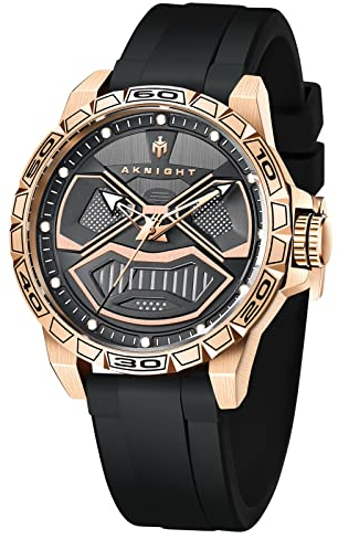 BY BENYAR Herrenuhr AKNIGHT Schwarz Silikon Herrenuhr Quarzwerk 3ATM Wasserdicht Gold Silber Blau Sport Lässig Elegant Business Herren Geschenk Uhr
