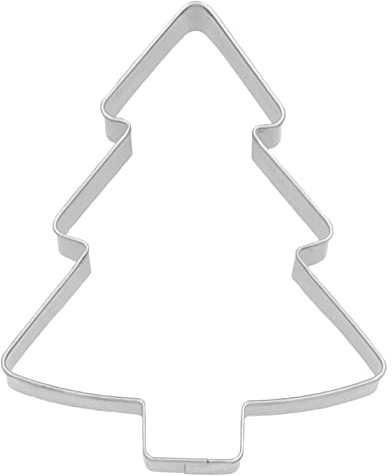 Birkmann, Tannenbaum Ausstecher, zum Ausstechen und Dekorieren von Plätzchen, Marzipan und Fondant, Edelstahl, spühlmaschinengeeignet, 8 cm