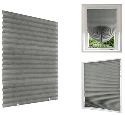 Temporary Blinds for Windows,No Drill Blinds Stick on Curtains Blinds for Bedroom Kitchen Bathroom Windows,Light Filtering Privacy Protection,Easy to Cut and Install with 2 Clips