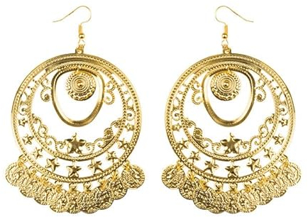 NEU Ohrringe Bauchtänzerin/Wahrsagerin, gold