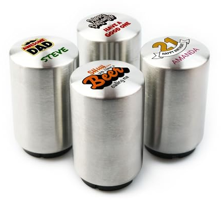 Personalised Push and Pop Magnetic Bottle Opener - Birthday, Christmas, Father's Day, Mother's Day, Secret Santa, Customised Gadget and Novelty Gift