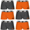 KTM Herren L-Set von 6 Orange und Dunkelgrau Boxershorts, bunt, Large