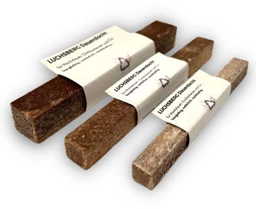 LUCHSBERG® Dauerdocht für Wachsfresser | Docht für Outdoor-Kerze, Wachsfeuer, Schmelzlicht - auch für DIY Betonfeuer - Ersatzdocht (XL)