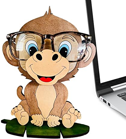 fanelod Brillenhalter Ständer Tier | Niedlicher Brillenhalter für den Schreibtisch | Hölzerne handgefertigte kreative Sonnenbrillen-Anzeige für Desktop-Zubehör, Heimbüro-