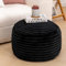 Asuprui Pouf Ottomane Ungefüllte Ottomane Fußstütze Bodenpouf 50,8 x 50,8 x 30,5 cm, runder Sitzsack, faltbarer Bodenstuhl, Aufbewahrung für Wohnzimmer, Schlafzimmer, schwarz gestreift