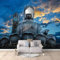 Fototapete 3D Tapete Buddha Statue Himmel Fototapete 3D Effekt Wandtapete Vliestapete Wandbilder XXL Wanddeko Tapeten