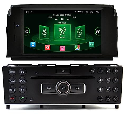 6,2 Zoll Android 13 Auto Player Radio Stereo für Mercedes Benz C Klasse W204 C200 C230 C250 C300 C350 2008-2010 Multimedia Video Player Head Unit GPS Navi WiFi BT Carplay