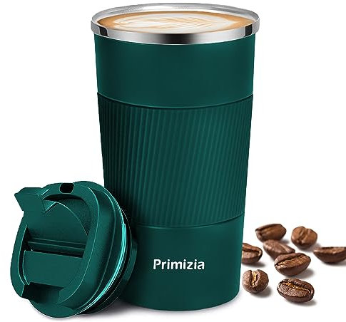 Primizia Tazza Termica per caffè, Thermos caffè in Acciaio Inox, Senza BPA,Tazza Tenuta Stagna per Calde e Fredde,510ML,Blu