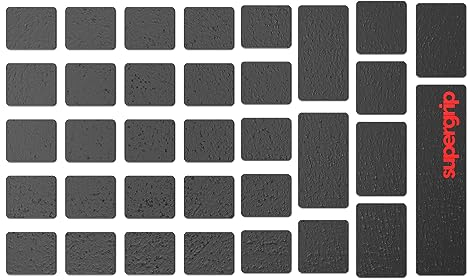 Pulsar Gaming Gears SUPERGRIP - Cinta de agarre precortada para teclado prelaminada, absorbe el sudor, de alto rendimiento, universal, antideslizante, ultrafina, 0,5 mm