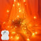 LED Lichterkette Außen Batterie Wasserdicht 3M Outdoor Lichterkette Innen Batterie Timer für Balkone, Fenster, Tür, Wände, Kinderzimmer, Schlafzimmer, Halloween, Weihnachten, Hochzeiten, Orange