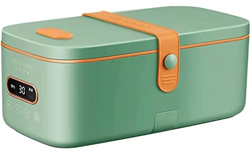 ZUMAHA Nouveau Boîte à lunch chauffante sans eau, boîte à lunch électrique 300 W avec affichage numérique, chauffe-aliments de grande capacité 1 L, vert Boîte à Déjeuner