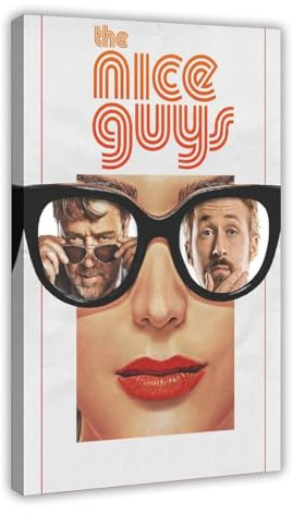 ALNILA Filmposter The Nice Guys 2, Leinwand-Poster, Schlafzimmer, Dekoration, Sport, Landschaft, Büro, Raumdekoration, Geschenk, Rahmen-Stil, 40 x 60 cm