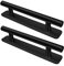 LYCXAMES 2 tiradores autoadhesivos para muebles, de acero inoxidable, sin taladrar, para armarios de cocina, puertas correderas, puertas de balcón, ventanas, 150 mm, color negro