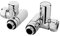 Balterly Dual Fuel Radiator Valve, Chrome Radiator Valves 15mm, Smooth Round Cap Corner Valve, Valves for Radiators & Towel Rails, Leak-Proof Design, Sold in Pairs - 68 x 75 x 70 mm (Chrome)