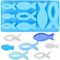 Formine per Biscotti Comunione, Stampo in Silicone Pesce, Pressable Biscotto Formine Tagliabiscotti,Stampo in Silicone in Resina Fai da Te, Torta per Decorazione Comunione Cresima Regalo Battesimo (A)