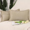 Madizz 2er Set Fransen Chenille Schlicht Zierkissenbezüge Modern Kissenbezug Kissenhülle Sofakissen Lendenkissen für Sofa Schlafzimmer Kamel 30x50 cm