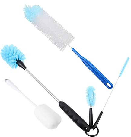 BCOATH 4piezas Cepillo para Biberones y Vasos Limpiador Multiusos De Cepillo para Botellas De Agua y Biberones De Limpieza para Bebés y Adultos