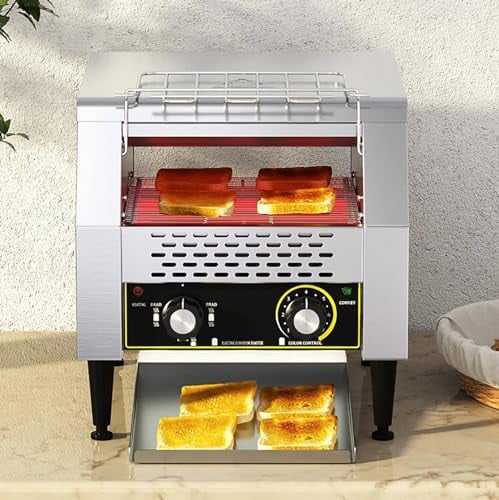 YEHOZZ Commercial Toaster, Chain Sandwich Machine, Toaster 300/450 Slices/Hour, Upper and Lower Heating, For Restaurants,Buffets,Bakery Equipment,Large