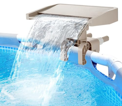 Cascata per piscina fuori terra, facile da installare, fontana con elevata portata, accessori lenitivi per piscina per raffreddamento e relax