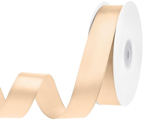 woric 45 m Geschenkband Gold, 25 mm Schleifenband Dekoband Gold Band für Geschenkverpackung Geburtstag Jahrestag Hochzeit Deko