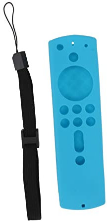 BELLIFFY Silikon Schutzhülle Für Streaming-Stick Fernbedienung rutschfest Leicht Langlebig Mit Angenehmer Haptik Kompatibel Mit Ersatz-sprachfernbedienung Fluoreszierend Blaue Tv Controller
