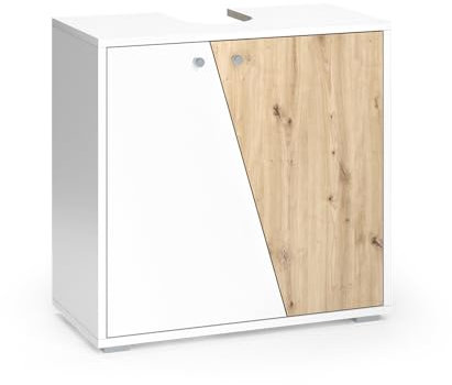 Vicco Meuble sous lavabo Irida, Blanc/Artisan, 60 x 59 cm