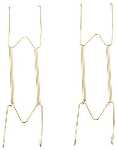 TOPBATHY 8pcs Modern Shape Wall Plate Hangers Heavy Duty Plate Holders for Displaying