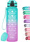 HydroPal Trinkflasche 1l,Trinkflasche mit Strohhal, BPA-Frei, Wasserflasche für Uni, Sport, Fitnessstudio, Büro, Fitness, Fahrrad, Outdoor und Laufen aus Tritan - Leicht, Stoßfest, Wiederverwendbar