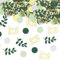 BelleVive 100 Stück Team Bride JGA Konfetti, Hochzeit Deko Damen, Tischdeko Groß, Bride to Be Glitzer, Junggesellenabschied Accessoires Frauen Gold Grün