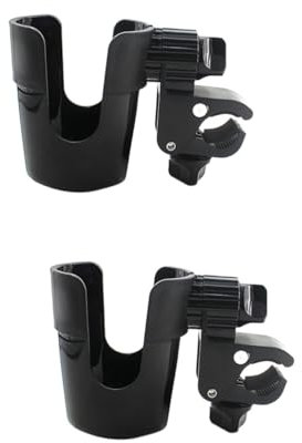 TOYANDONA 2 Stück 360 Flaschenhalter für Babywagen Getränkehalter-Adapter Wagen getränkehalterung getränkehalter für Kinderwagen zubehör für Kinderwagen Rotationsflaschenhalter Black