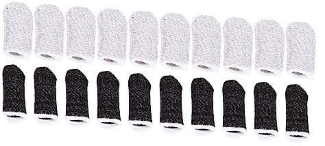 Veemoon 20stücke Silberfäden Fingerhülse Für Touchscreen-gaming Game-fingerlinge Anti-schweiß-fingerhülle Handy-game-daumenhülle Game-fingerhülle