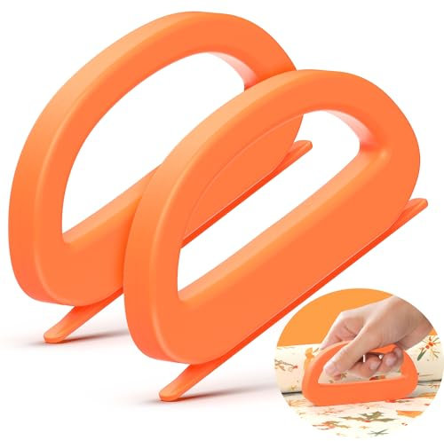 Lot de 2 coupe-papier cadeau avec lames aux deux extrémités | Cutter d'emballage cadeau pour Noël, anniversaires et vacances | Mini coupe-papier cadeau pour rouleaux de papier | Wrapping Paper Cutter