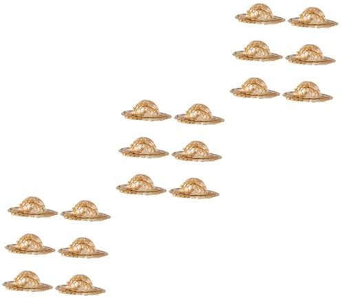 Ciieeo 18pcs Cocktail Glasses Ornaments Novelty Picks Straw Hat Decorations for Party