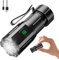POCKETMAN 3 LED Mini Taschenlampe Extrem Hell,7 Lichtmodi kleine Torch mit Magnete,3* Starke Lampenperlen，IPX6 Wasserdicht,USB Aufladbar,mit Stift Clip Handlampe,Outdoor,Notfälle (schwarz)