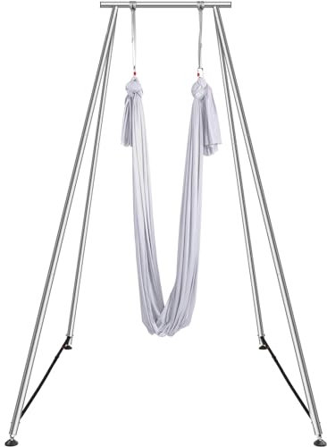 VEVOR Juego de marco y hamaca de yoga aéreo, marco de columpio de yoga de 9 pies con hamaca de nailon de 6.6 yardas, soporte premium resistente, plataforma de capacidad máxima de 550 libras, para