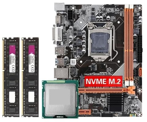 Kit de Placa Base B75 con procesador Core I5 3570, 2 x 8 GB = 16 GB de Memoria DDR3 de 1600 MHz for Escritorio, NVME M.2, USB 3.0, SATA3