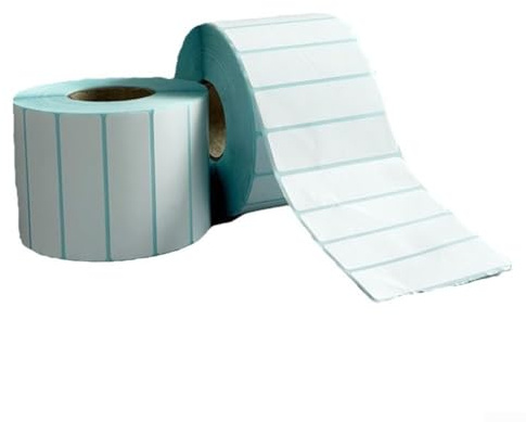 Eawfgtuw Thermo-Etikettenpapier, selbstklebend, 70 x 20 mm, dreifach sicher, wasserdicht, ölbeständig, 2000 Etiketten/Rolle, Thermo-Aufkleber für Barcode-Logistik